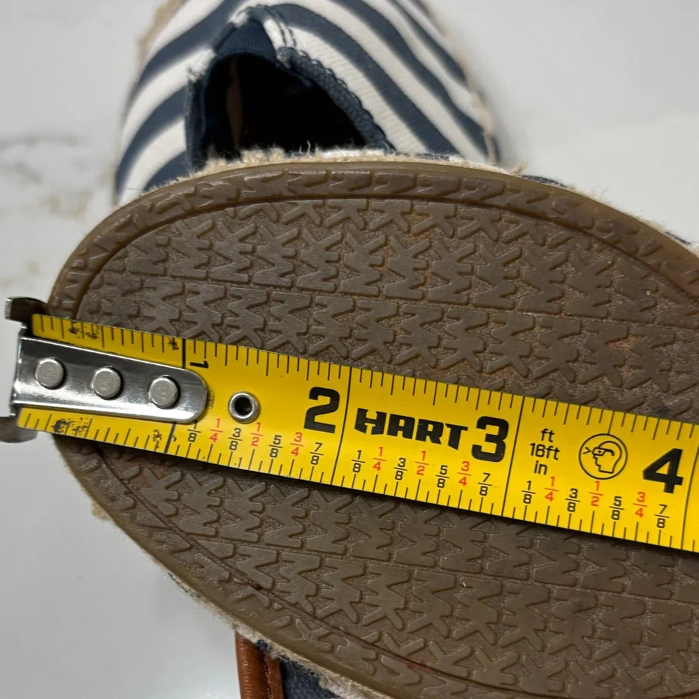 Michael Kors Kids Navy and White Striped Slippers